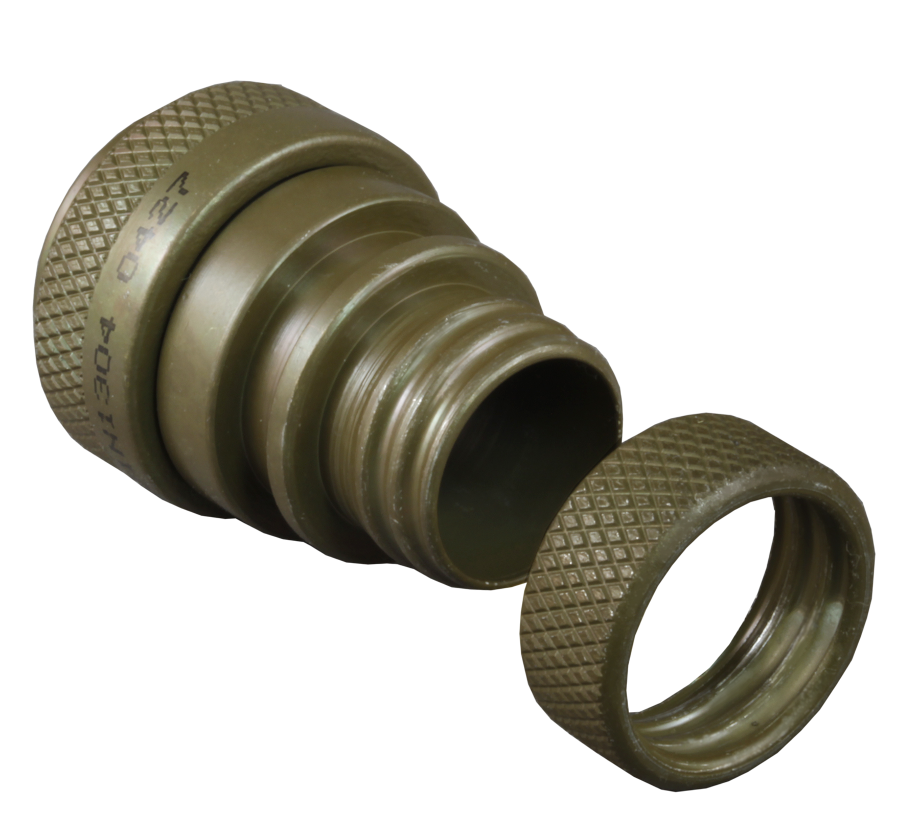 Glenair Lamp-Base Thread EMI/RFI Shrink Boot Adapter with Strain Relief and Optional Shrink Boot